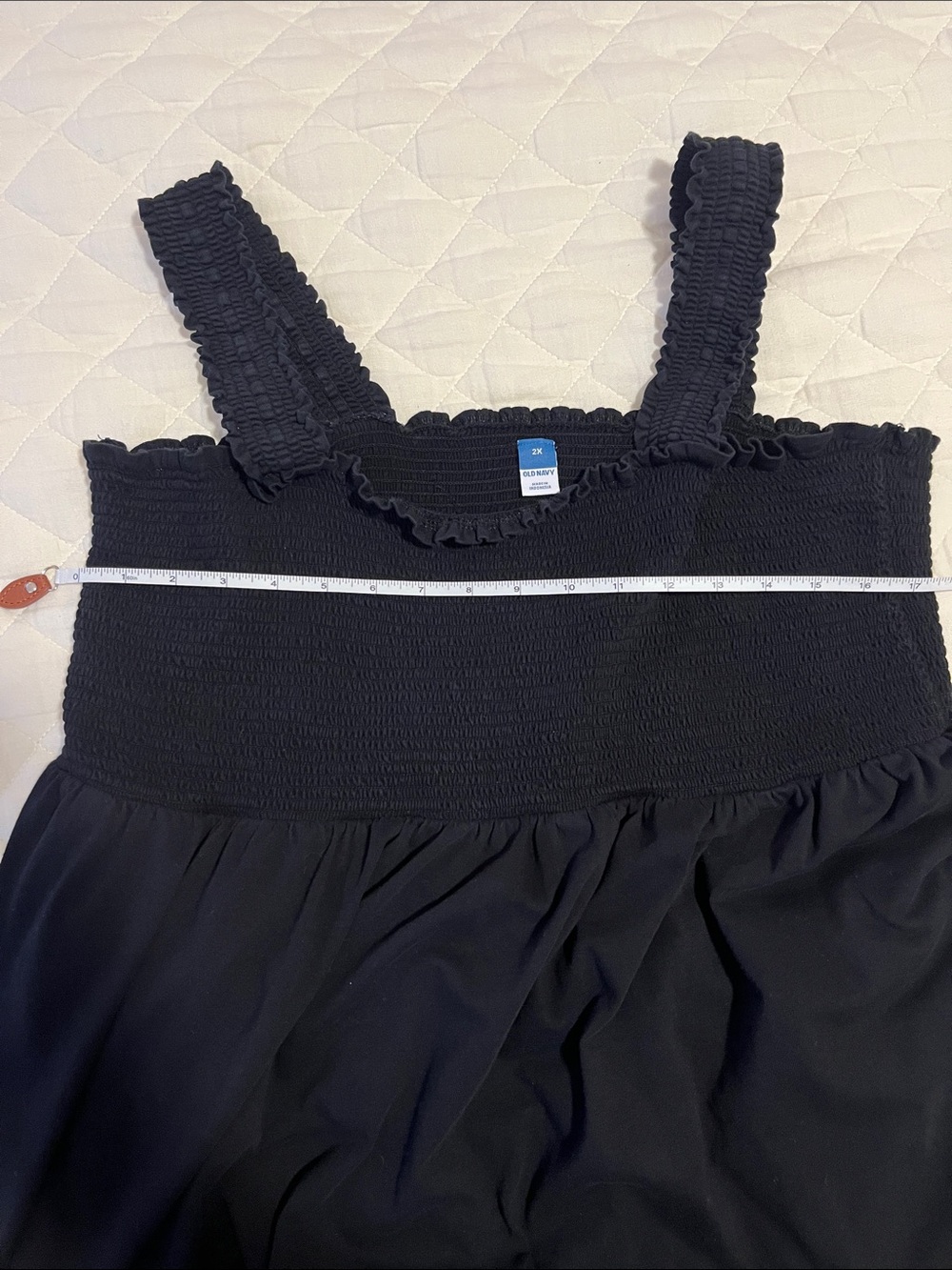 ON Black Smocked Midi Dress 2x 18 20 - Picture 5 of 7